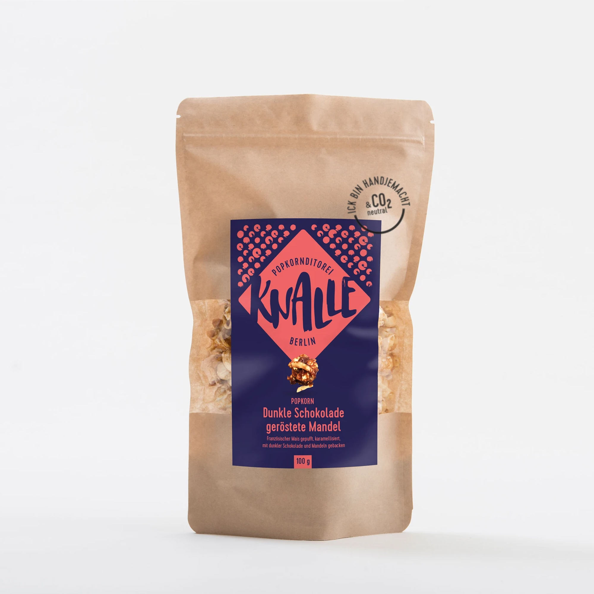 Knalle Popcorn Dunkle Schokolade Geröstete Mandel Knalle Popcorn Dunkle Schokolade Geröstete Mandel