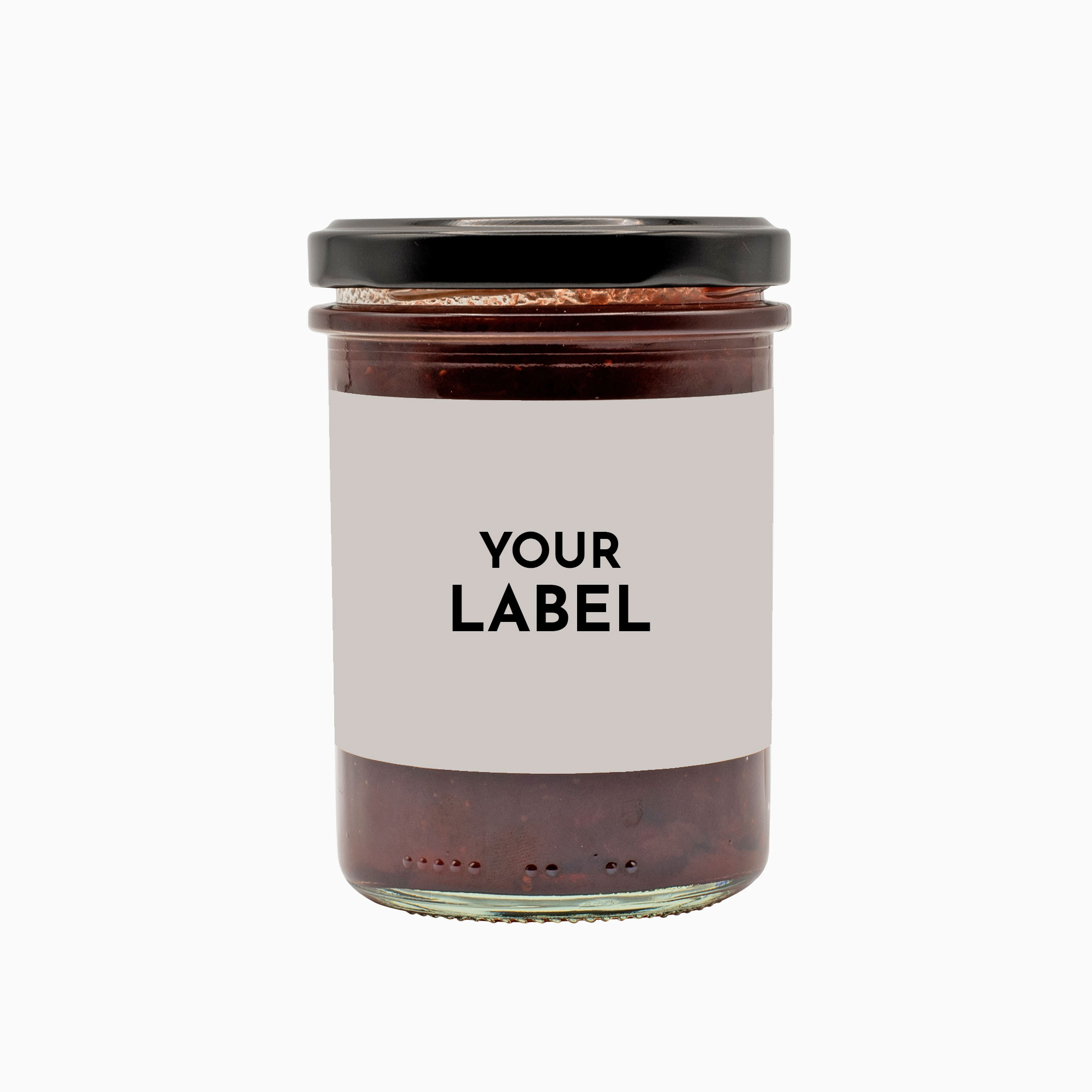 Strawberry Basil Sparkling Wine Jam with own label Strawberry Basil Sparkling Wine Jam with own label