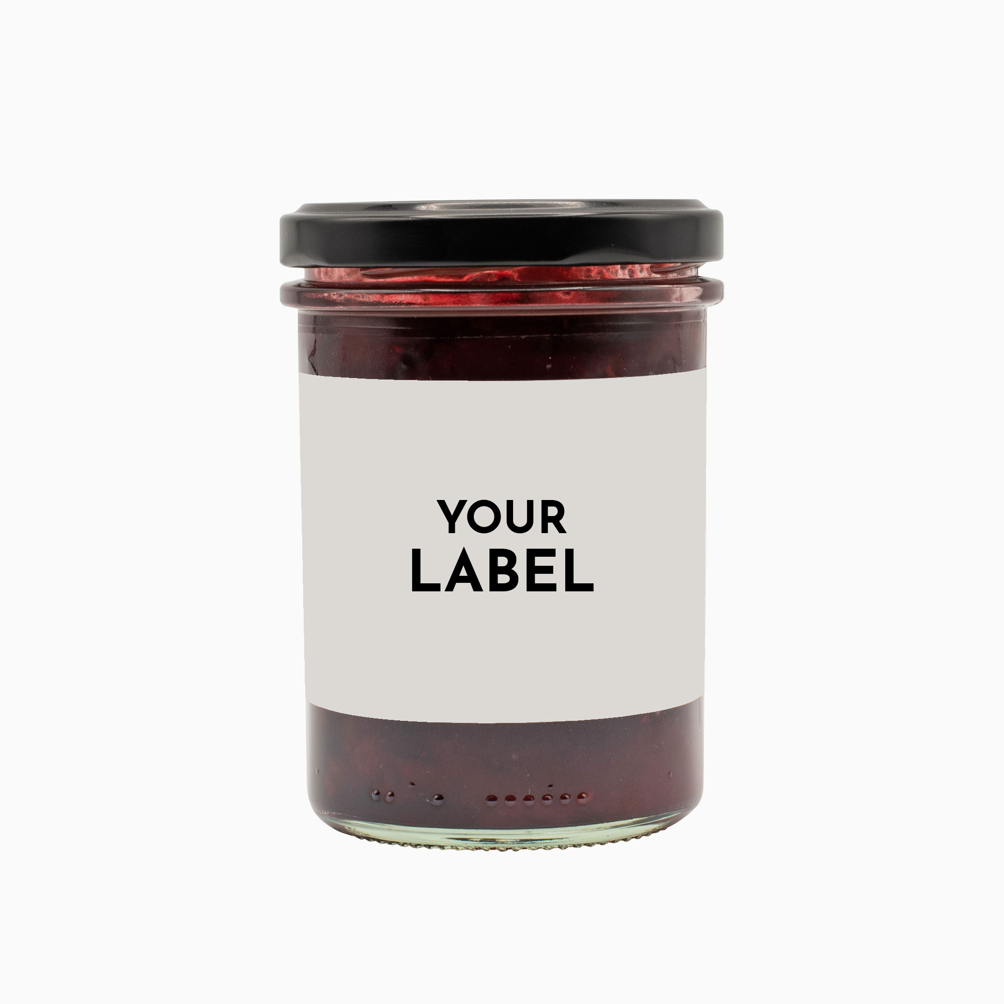 Raspberry jam with own label Raspberry jam with own label