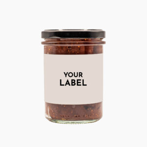 Red onion fig jam with own label
