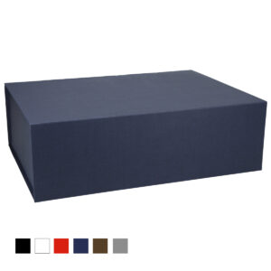 Magnetbox mit durchgefaerbtem kraftpapier blue