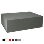 Magnetbox mit durchgefaerbtem kraftpapier grey
