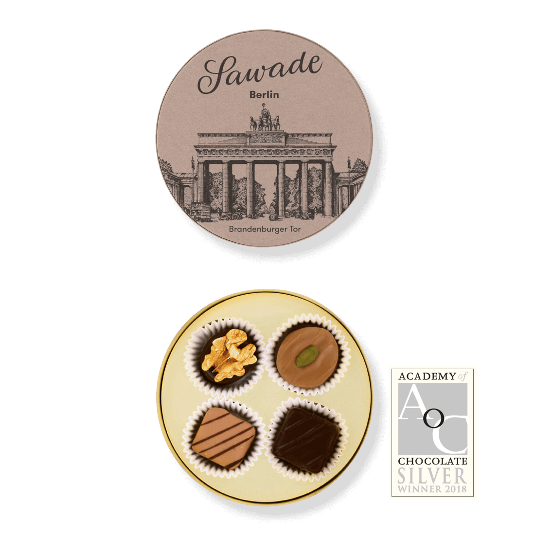 Sawade Small round box of chocolates Brandenburg Gate Alcohol-free Sawade Small round box of chocolates Brandenburg Gate Alcohol-free