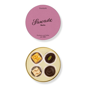 Sawade Kleine runde Pralinenschachtel Gemischt Runddose Gemischt