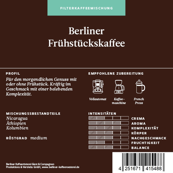Feinkost online bestellen 1 Berliner Frühstückskaffee